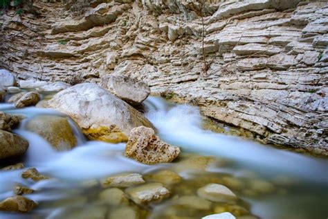 Small Stretch of the Volturno River in Early Spring, Molise Region ...