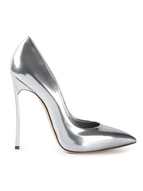 Lyst Casadei Stiletto Pumps In Metallic