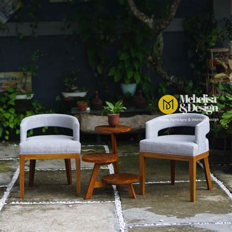 Kursi Sofa Teras Minimalis Modern Set Meja Kopi Jamur