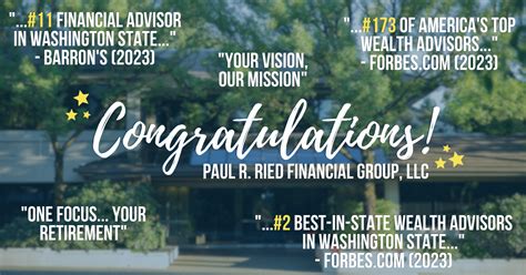 Locally Owned Nationally Ranked For Paul R Ried Financial