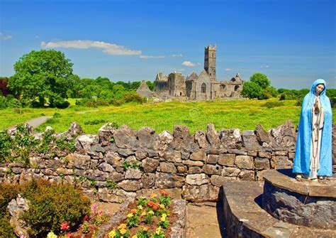 Scenic Celtic Architecture in the West of Ireland Stock Image - Image ...