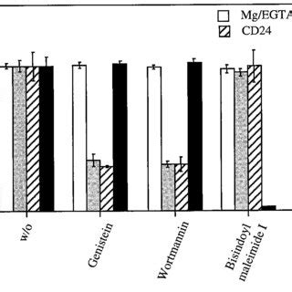 Effects Of Various Inhibitors On CD24 CTx Mg 2 EGTA Or PMAinduced