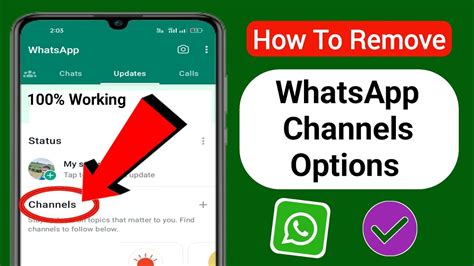 How To Remove Whatsapp Channels Option New Process Delete Whatsapp