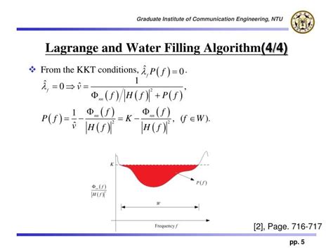 Ppt Lagrange And Water Filling Algorithm Powerpoint Presentation Id