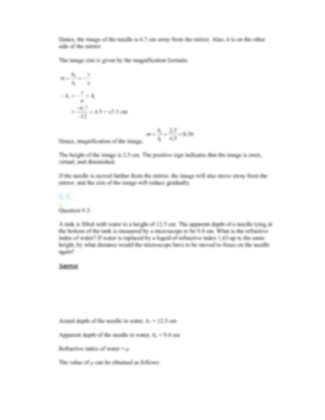 Solution Chapter 9 Ray Optics And Optical Instruments Studypool