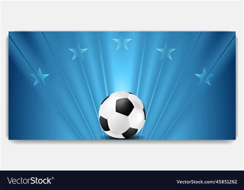 Bright abstract blue soccer background Royalty Free Vector