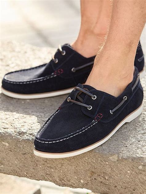 Joe Browns Suede Boat Shoes Navy Very