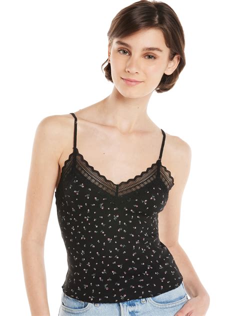 No Boundaries Lace Trim Cami Womens And Womens Plus