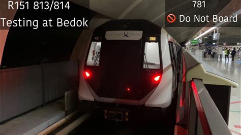 SMRT Out Of NSL Alstom Movia R151 813 814 Testing At Bedok EWL