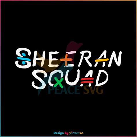 Sheeran Squad Svg Ed Sheeran Mathematics World Tour Svg Digital