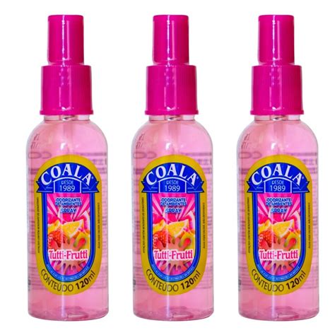 Kit 3 Coala Odorizante De Ambientes Spray 120ML Tutti Frutti