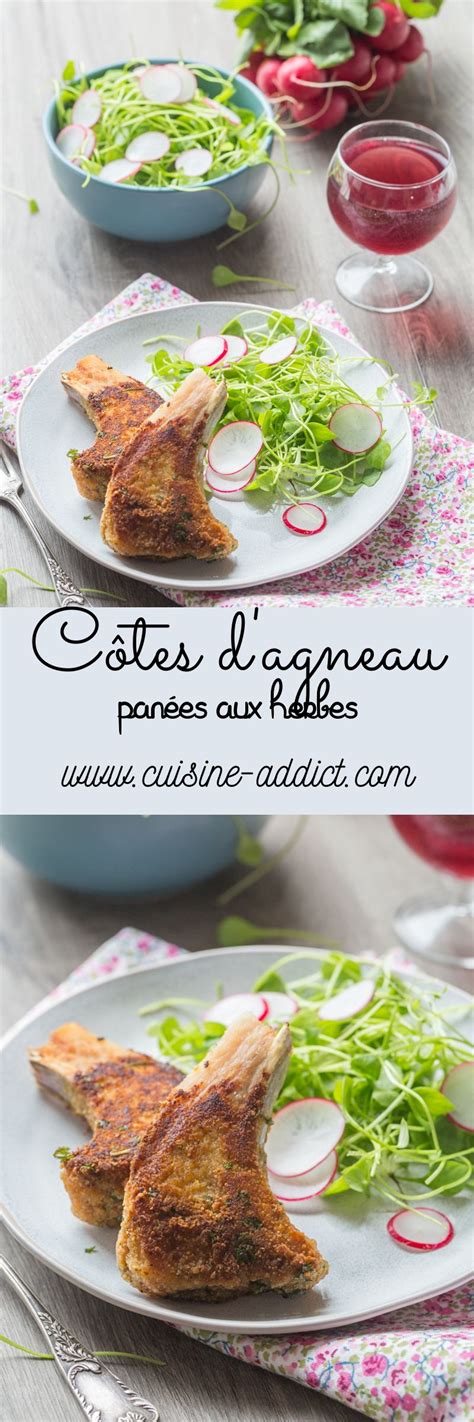 Côtes d Agneau panées aux Herbes et Miel salade de Pourpier Radis