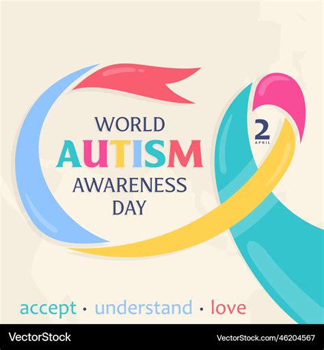 Banner Or Poster Of World Autism Awareness Day Vector Image