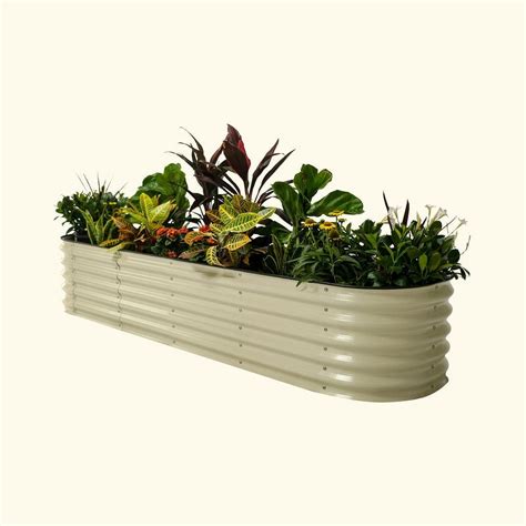 Vego Garden 2 x 8 ft Self-Watering Planter Raised Garden Bed Kits-Pearl ...