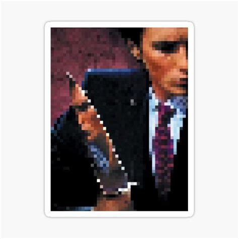 Pixelated American Psycho Sticker By Gissellaxi American Psycho