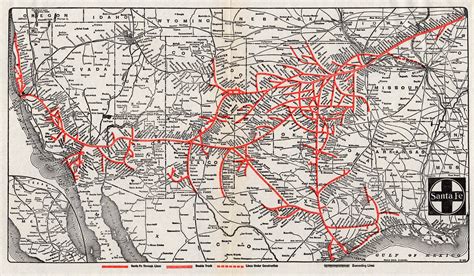 1928 Antique Santa Fe Railroad Map Santa Fe Railway Map - Etsy in 2022 ...