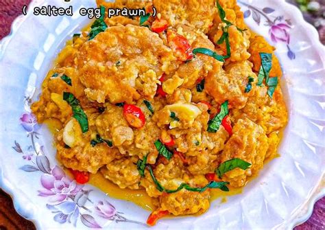 Resep Udang Telur Asin A K A Salted Egg Prawn Oleh Lanita Agus Piawan