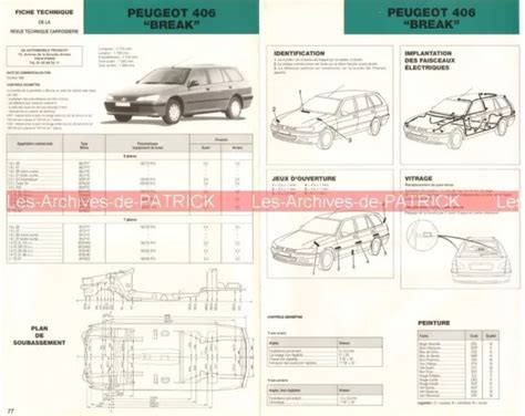 Peugeot Break Fiche Technique Auto Carrosserie Peinture