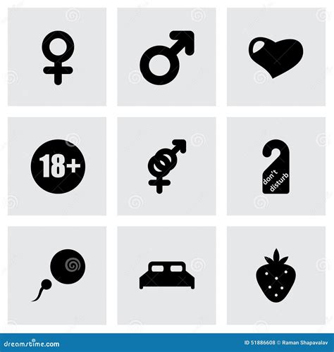 Vector Sex Icon Set Stock Vector Illustration Of Condom 51886608