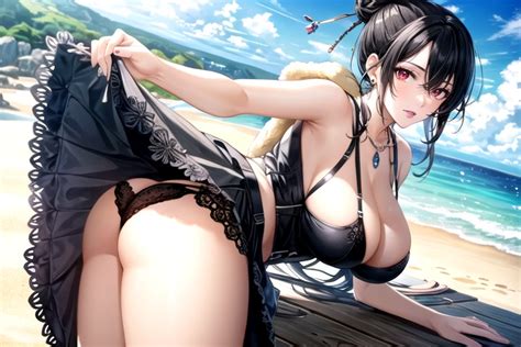 Lulu Final Fantasy Bottom Up Upskirt Pubic Hair Hentai AI Porn