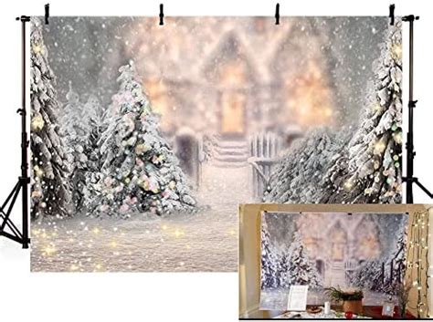 Yongfoto X M Vinyl Foto Hintergrund Weihnachten Baum L Ndlicher Schnee