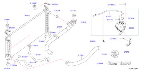 2021 Nissan Qashqai Radiator Coolant Hose Upper 21501 3TA0A