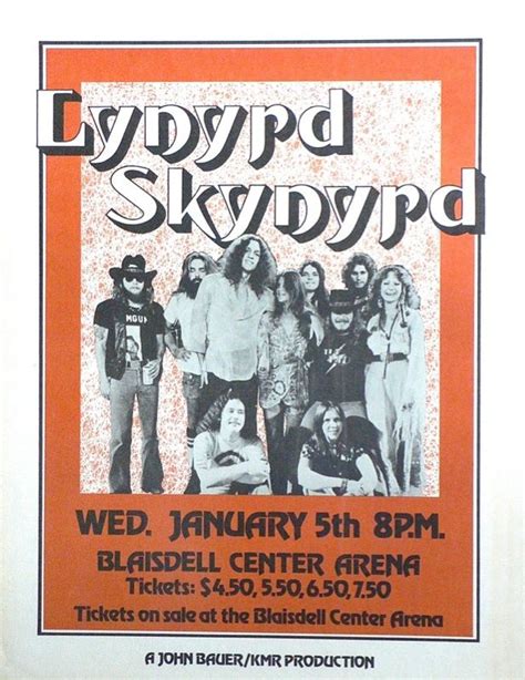 Lynyrd Skynyrd Original Lineup Concert Poster Concert Posters