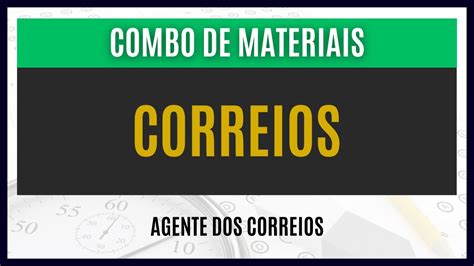 Concurso P Blico Correios Cargo Agente Dos Correios Combo