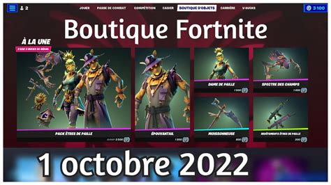 New Boutique Fortnite Daujourdhui 1 Octobre 2022 Boutique Du Jour Youtube