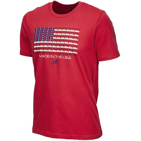 New Balance Made In Usa Flag T Shirt Cotton Short Sleeve For Men