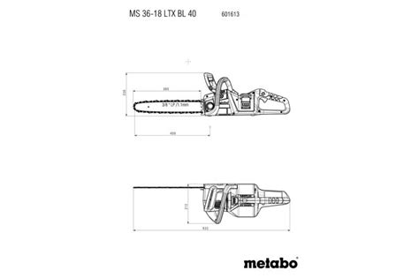 Аккумуляторная цепная пила Metabo MS 36-18 LTX BL 40 каркас - Купить ...