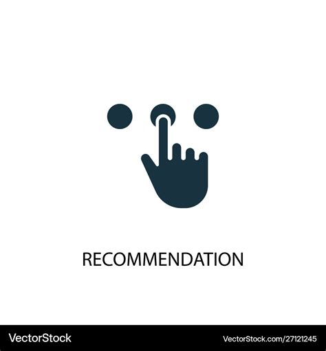 Recommendation icon simple element Royalty Free Vector Image