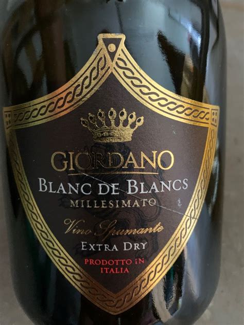 2020 Giordano Blanc De Blancs Millesimato Extra Dry Italy CellarTracker