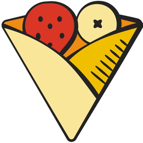 Crepe Generic color hand-drawn icon