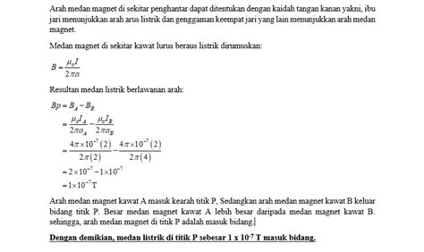 Tentukan Besar Dan Arah Kuat Medan Magnet Di Titik