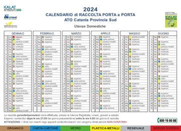 CALENDARI RACCOLTA DIFFERENZIATA PORTA A PORTA ANNO 2024 Utenze