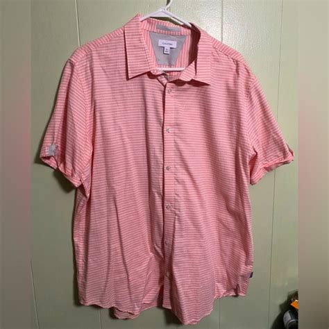 Calvin Klein Shirts Mens Calvin Klein Short Sleeve Button Down Shirt Poshmark