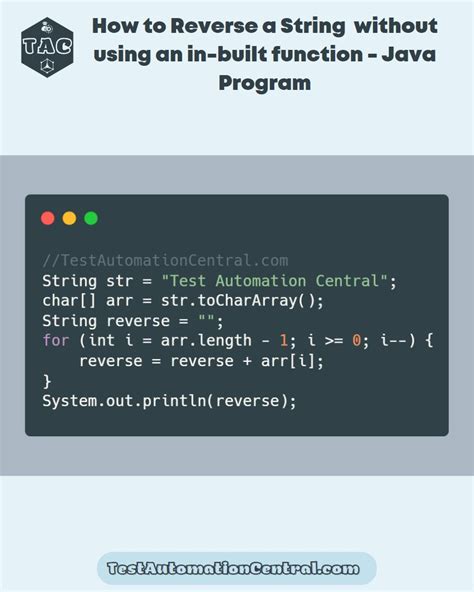 How To Reverse A String In Java Without Using In Build Functions Java
