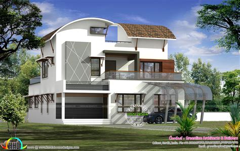 Contemporary architecture curved roof - Kerala Home Design and Floor ...