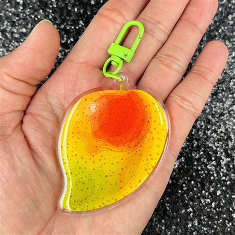 Mango Mango Charm Mango Keychain Tropical Fruit Keychain Tropical