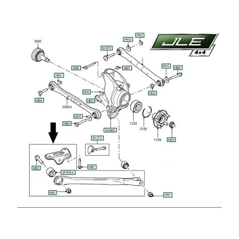 Tirant de suspension arrière gauche Freelander 2 Range Rover Evoque