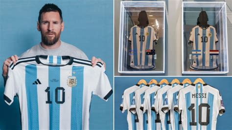 Subastaron seis camisetas que utilizó Lionel Messi en el Mundial de