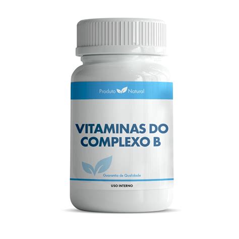 Vitaminas Do Complexo B 60cps 5 Vitaminas B1 B2 B3 B5 B6 B12