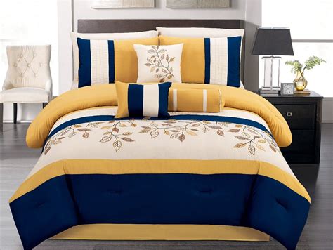 List Of Navy Blue And Yellow Comforter Set Skintots