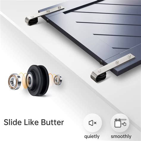 Snapklik.com : EaseLife 12 FT Brushed Nickel Double Sliding Barn Door