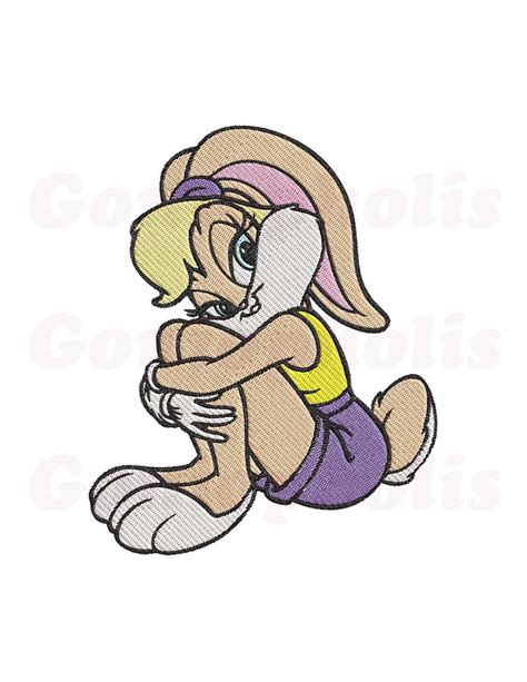 Lola Bunny Looney Tunes Filled Embroidery Design Sizes Etsy