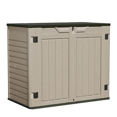 Homall Large 260 Gallon Outdoor Storage Deck Box Hdpe Plastic Dark