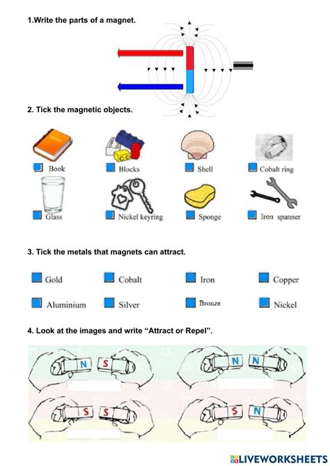 Magnetic And Non Magnetic Materials Worksheet Twinkl Worksheets Library