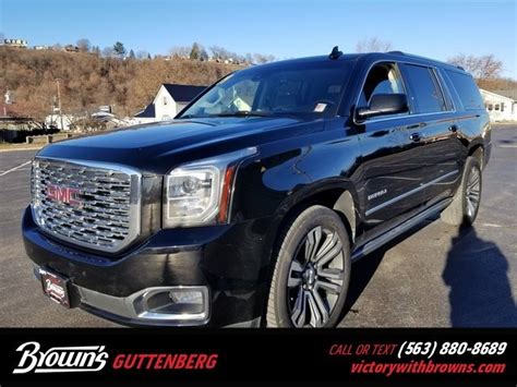 Pre Owned 2019 Gmc Yukon Xl Denali Suv In Guttenberg Ar049a Brown S Sales And Leasing Guttenberg