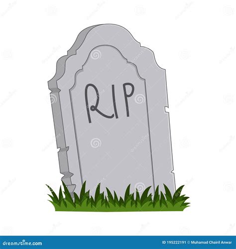 Cartoon Gravestone Isolated On White Background Vector Illustration | CartoonDealer.com #195222191